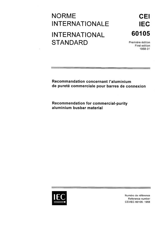 Cover IEC 60105:1958